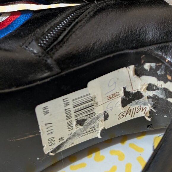 Shelly's of London Mod Dot Embroidered Leather Women's Knee High Boots Size 38 - Picture 7 of 13